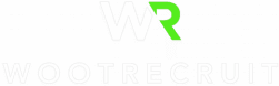 White WootRecruit Logo